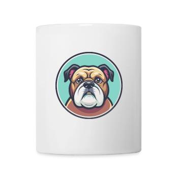 Bouledogue Chien Race Dessin animé Personnage Kawaii Clipart - Mug blanc - blanc - Devant