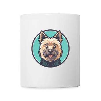 Cairn Terrier Hund Rasse Cartoon Kawaii Clipart Haustier - Tasse - Weiß - Vorne