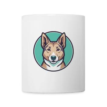Carolina Dog Breed Colorful Cartoon Kawaii Clipart - Mug - white - Front