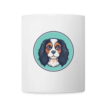 Cavalier King Charles Spaniel Chien Race Dessin animé - Mug blanc - blanc - Devant