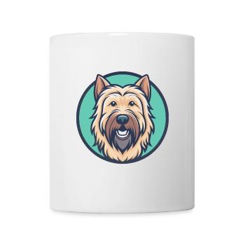 Briard Hund Rasse Cartoon Kawaii Clipart Tier Haustier - Tasse - Weiß - Vorne