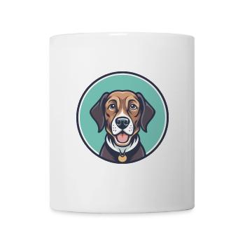 Broholmer Hund Rasse Cartoon Kawaii Clipart Tier - Tasse - Weiß - Vorne