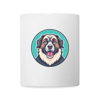 Caucasian Shepherd Dog Breed Cartoon Kawaii - Mug - white - Front