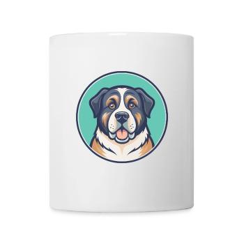 Chien de berger d’Asie centrale Race Dessin animé Kawaii - Mug blanc - blanc - Devant