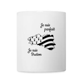 Je suis parfait, je suis breton - Mug blanc - blanc - Devant