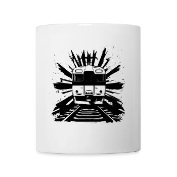 Eisenbahn Skizze - Tasse - Weiß - Vorne