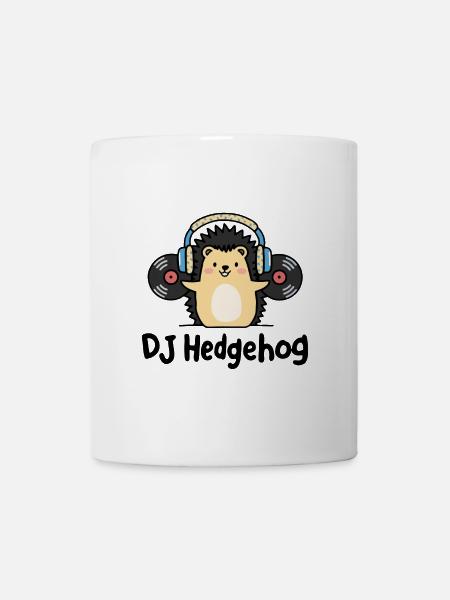 DJ Hedgehog – le charmant hérisson dans le monde de la musique - Mug blanc - blanc