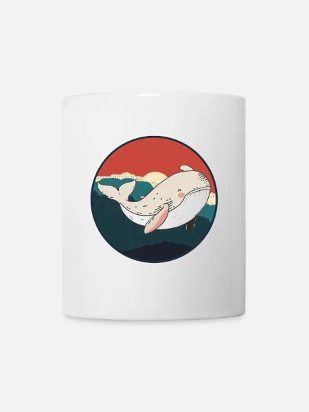 Meeresleben Unter Wasser Wal - Tasse - Weiß