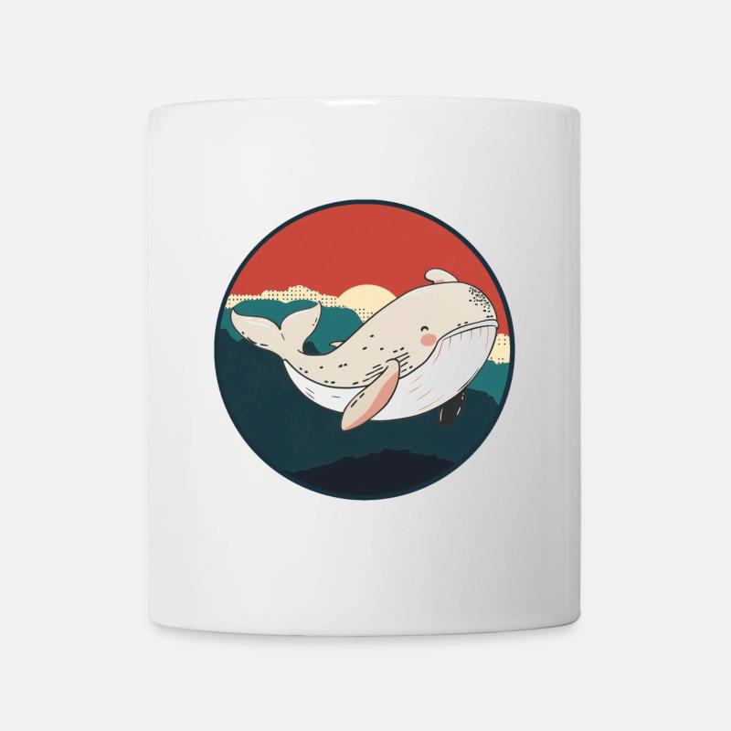 Meeresleben Unter Wasser Wal - Tasse - Weiß