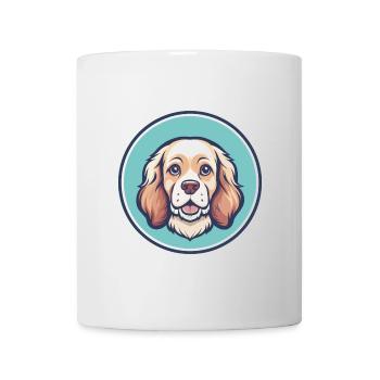 Clumber Spaniel Dog Breed Cartoon Kawaii Clipart - Mug - white - Front