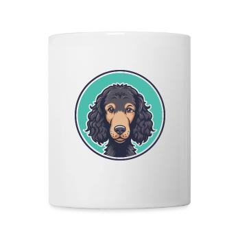 Curly Coated Retriever Hunderasse Karikatur Kawaii - Tasse - Weiß - Vorne