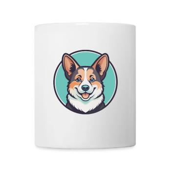 Corgi Chien Race Dessin animé Kawaii Clipart Animal de compagnie - Mug blanc - blanc - Devant