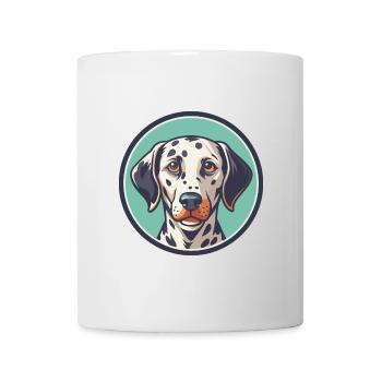 Chien Dalmatien Race Dessin Animé Kawaii Clipart Animal - Mug blanc - blanc - Devant