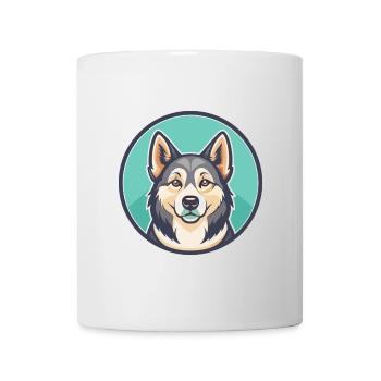 Chinook Hunderasse Cartoon Figur Kawaii Clipart - Tasse - Weiß - Vorne