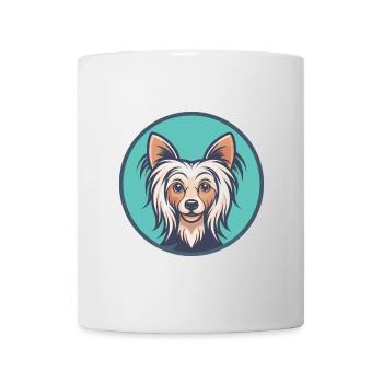 Chinesische Schopfhundrasse Karikatur Kawaii Clipart - Tasse - Weiß - Vorne