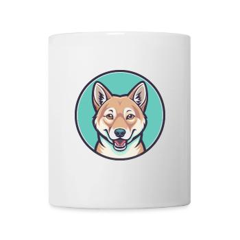 Dingo Hund Rasse Cartoon Kawaii Clipart Tier Haustier - Tasse - Weiß - Vorne
