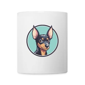 English Toy Terrier Dog Breed Funny Cartoon Kawaii - Mug - white - Front