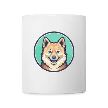 Finnischer Spitz Hund Rasse Cartoon Kawaii Clipart Haustier - Tasse - Weiß - Vorne