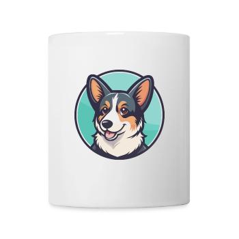 Cur Dog Breed Cartoon Kawaii Clipart Illustration - Mug - white - Front