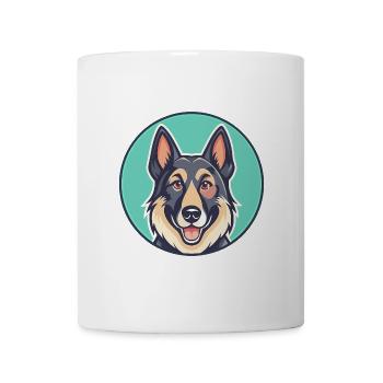 Berger d’Europe de l’Est Race Dessin animé Kawaii - Mug blanc - blanc - Devant