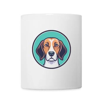 English Foxhound Dog Breed Cartoon Kawaii Clipart - Mug - white - Front