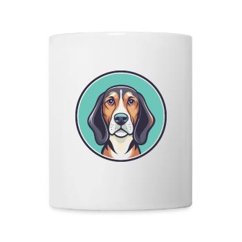 Finnish Hound Dog Breed Cartoon Kawaii Clipart Pet - Mug - white - Front