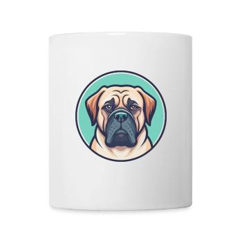 Englische Dogge Hund Rasse Karikatur Kawaii Clipart - Tasse - Weiß - Vorne