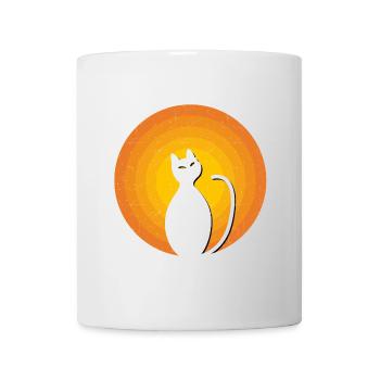 Cat Vintage orange - Tasse - Weiß - Vorne