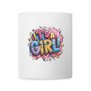 Bunte Cartoon-Trophäe mit Textgestaltung - Tasse - Weiß - Vorne