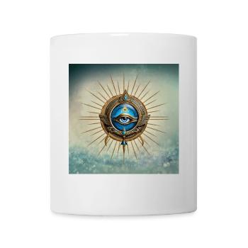 Symbole de l’œil égyptien qui voit tout - Mug blanc - blanc - Devant