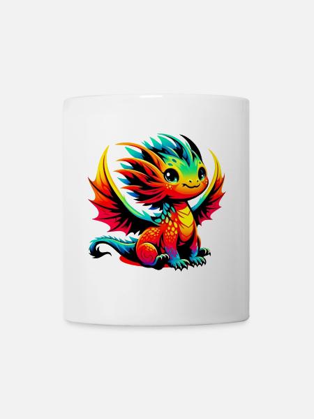 Drache - Tasse - Weiß