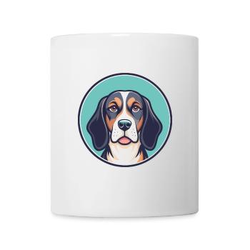 Français Tricolore Chien Race Dessin Animé Kawaii Pet - Mug blanc - blanc - Devant