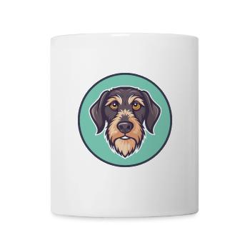 German Wirehaired Pointer Dog Breed Cartoon Kawaii - Mug - white - Front