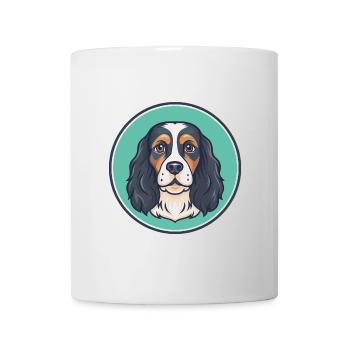 French Spaniel Dog Breed Cartoon Kawaii Clipart - Mug - white - Front