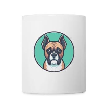 Deutscher Boxer Hund Rasse Cartoon Kawaii Clipart Haustier - Tasse - Weiß - Vorne