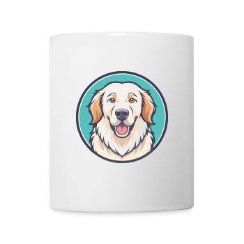 Great Pyrenees Dog Breed Cartoon Kawaii Clipart - Mug - white - Front