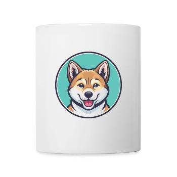 Hokkaido Dog Breed Colorful Cartoon Kawaii Clipart - Mug - white - Front