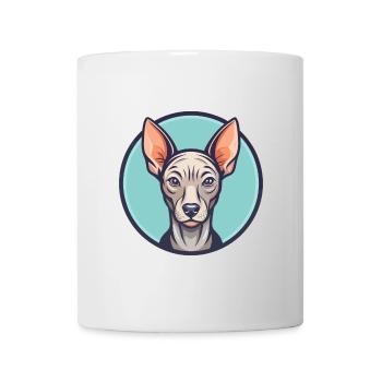 Inka haarlose Hunderasse Cartoon Kawaii Clipart Haustier - Tasse - Weiß - Vorne