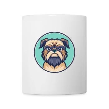 Griffon Bruxellois Hunderasse Karikatur Kawaii - Tasse - Weiß - Vorne