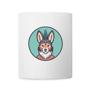 Hare Indian Dog Breed Funny Cartoon Kawaii Clipart - Mug - white - Front