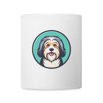 Havanese Dog Breed Colorful Cartoon Kawaii Clipart - Mug - white - Front