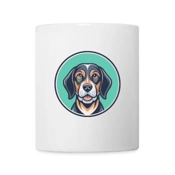 Harrier chien race dessin animé personnage Kawaii Clipart - Mug blanc - blanc - Devant