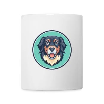 Hovawart Chien Race Coloré Dessin animé Kawaii Clipart - Mug blanc - blanc - Devant
