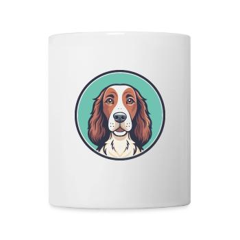 Irish Red And White Setter Dog Breed Funny Cartoon - Mug - white - Front