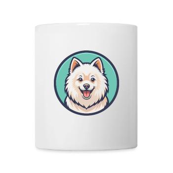 Spitz japonais chien race dessin animé Kawaii Clipart - Mug blanc - blanc - Devant