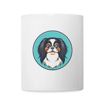 Japonais Menton Chien Race Dessin Animé Kawaii Clipart Animal de compagnie - Mug blanc - blanc - Devant