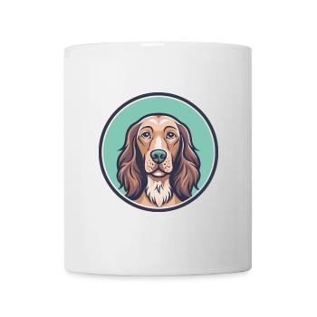 Irischer Setter Hund Rasse Cartoon Kawaii Clipart Haustier - Tasse - Weiß - Vorne