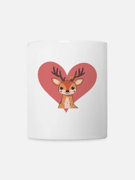Hirschgeweih Waldbewohner - Tasse - Weiß