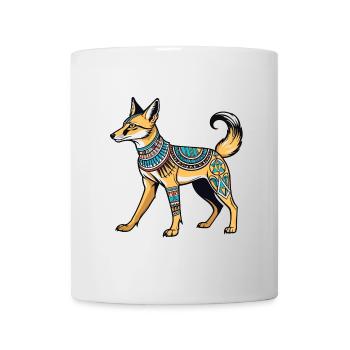 Chacal Égyptien Néo Traditionnel - Mug blanc - blanc - Devant