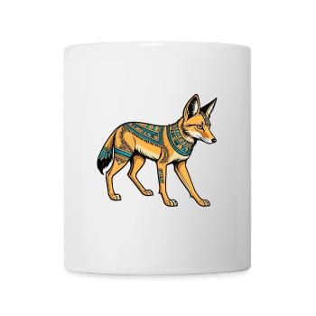 Ägyptischer Schakal Neo Traditional - Tasse - Weiß - Vorne
